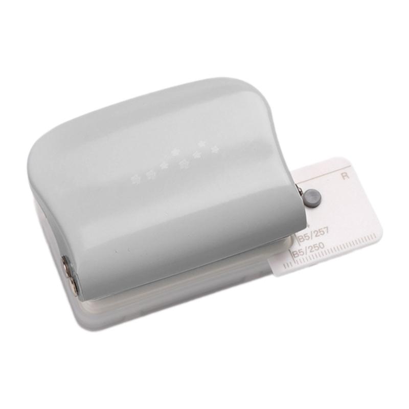 

5 Hole Punches Loose Leaf Paper Puncher Handheld Circle Punches Paper Puncher for Notebook Scrapbook, 5 Sheets Capacity сірий колір