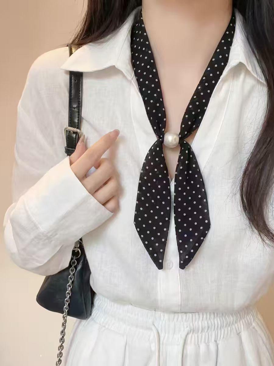 

Retro Maillard Brown Floral Scarf Fashionable Old Money Style Light Luxury High-Grade Temperament Small Square Towel Lazy Scarf