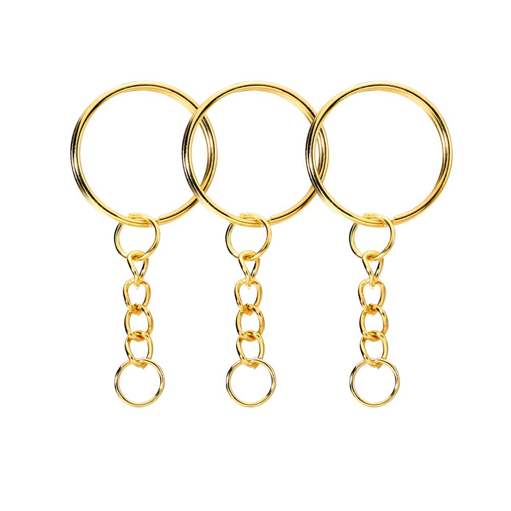 50Pcs/Lot Key Ring Key Chain Round Split Keyfob Keyrings With Jump Ring For Keychain Pendants DIY Jewelry Making Accessories