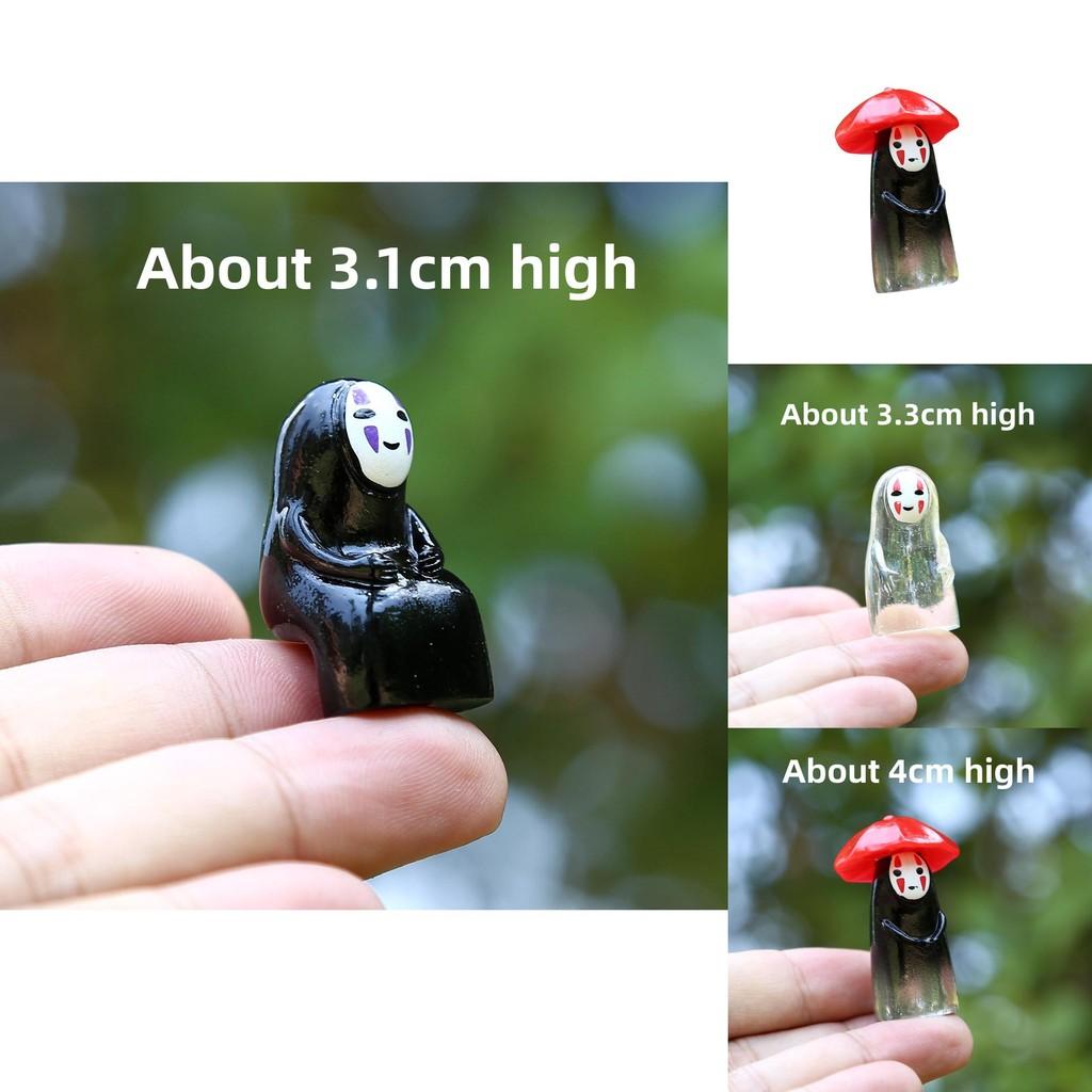 No Face Man Holding Umbrella Sitting Posture Hat Mini Model Desktop Ornament For Family Fun