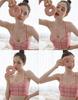 2025 Korean Style Plaid High Waist Slimming Bikini for Girls