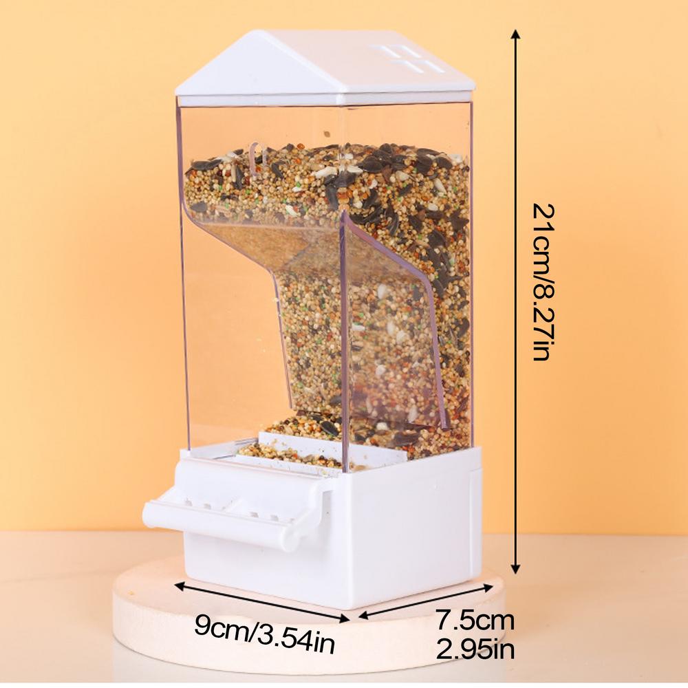 Automatic Bird Feeder For Cage Smart Clear Parakeet Feeder Dispenser Large Capacity Food Container Anti Spill Cage Accessories