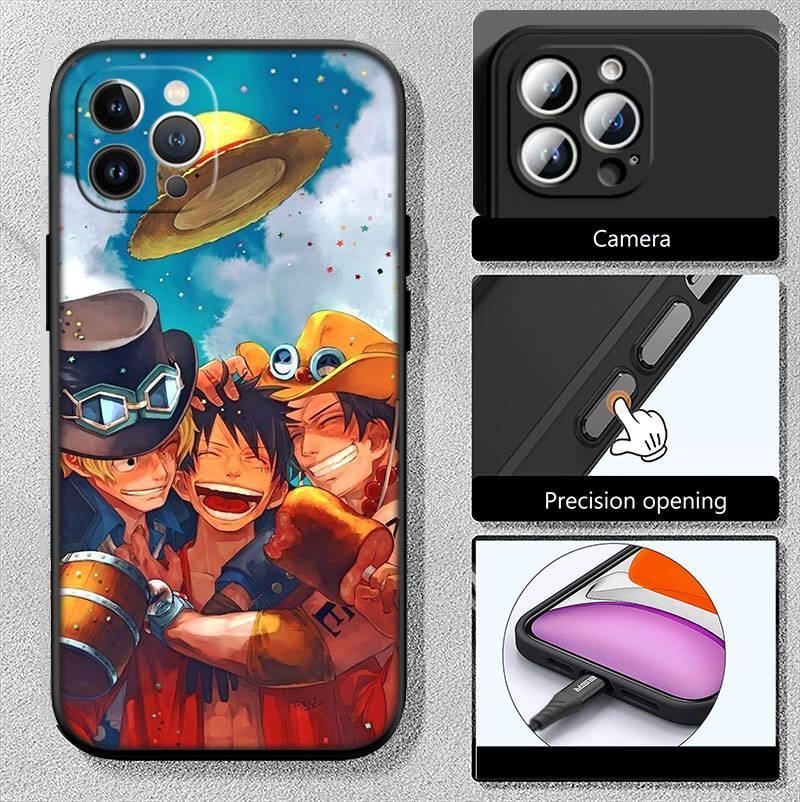 MH122 One Piece Sabo Phone Shell Case for Redmi Note 8 9 10 11 11S 10C 10X 10A 10T 9A 9C 9T 9S 8T Pro Max Plus Prime