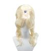 Light Gold Blue Diamond Fluffy Hair Package Vertical Roll Synthetic Wig | Retro Court Style Stage Drama Queen Role-playing Wig
