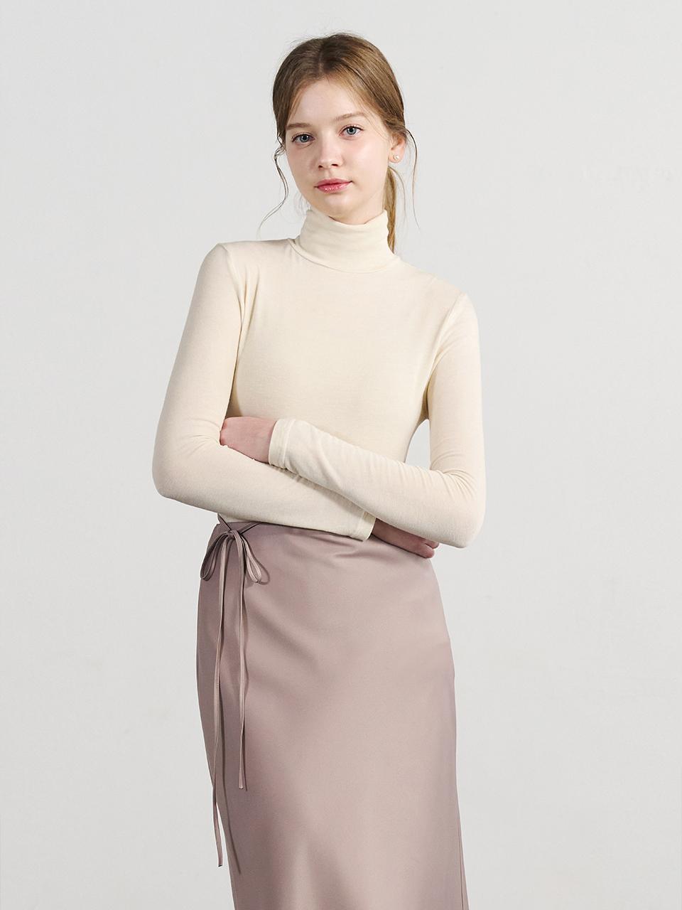 Rotre Domin Wool Tencel Turtleneck Bule/One Size