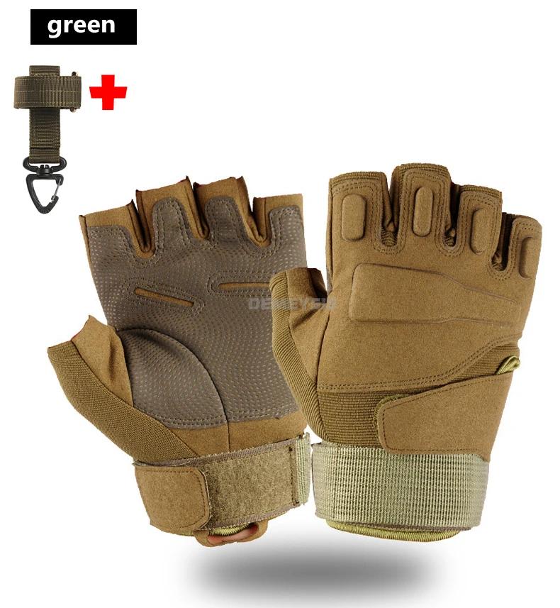 Half Full Finger Gloves Airsoft Paintball Hunting Shooting Durable Gloves for Hiking Climbing Fishing Anti-Slip Glove