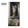 Gráficos de Contenedor de Basura Impermeables Pegatina de Cubo de Basura de Animales de Dibujos Animados, Calcomanía de PVC Autoadhesiva Colorida, Pegatinas Lindas Creativas para Decorar Gato