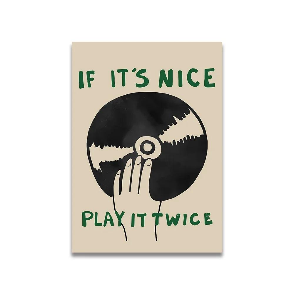 Vintage Pink Cartoon Print Canvas Posters Wall Art Poster Home Decor Canvas Print Painting  Living Room Bedroom Decor Unframed