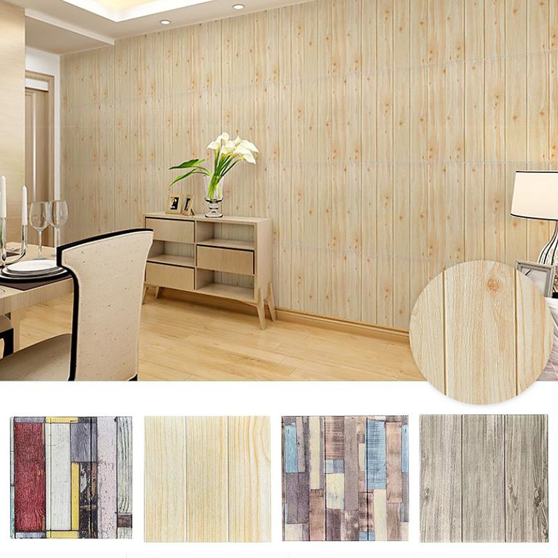 Buy 1PC Oil Proof SelfAdhesive Wood Grain Wall Sticker Background