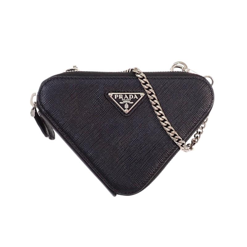 Prada 1NR015 2WAY Bag Black Safiano Women