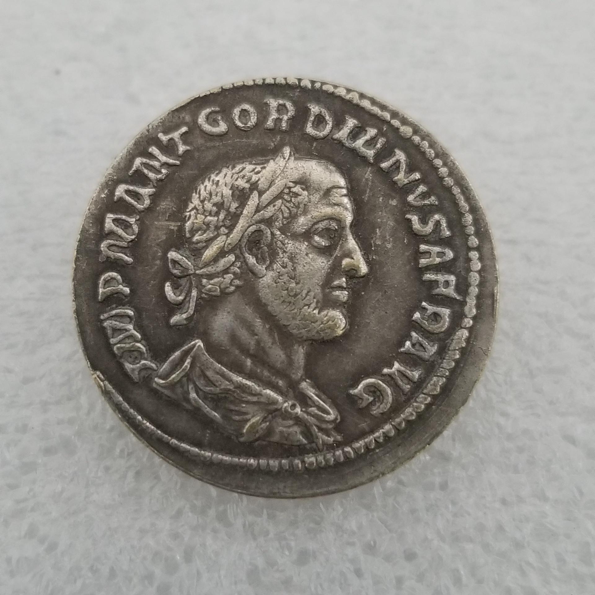Antique Crafts Greek Silver-Plated Aged Dollar Round Collection #2 107610133