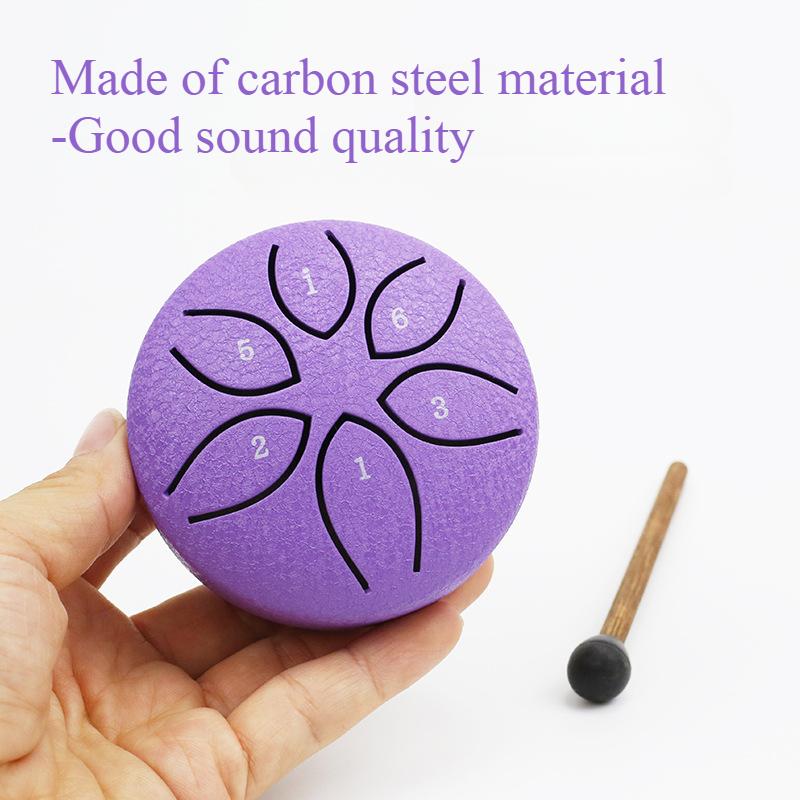 Mini Void Drum 3-дюймовый 6-тоновый стальной язычковый барабан Void Drum Forget Worries — фото 3