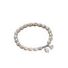 Two Worlds Love Pearl Lotus Couple Bracelet Ins Fashion Versatile Jewelry Valentine's Day Gift