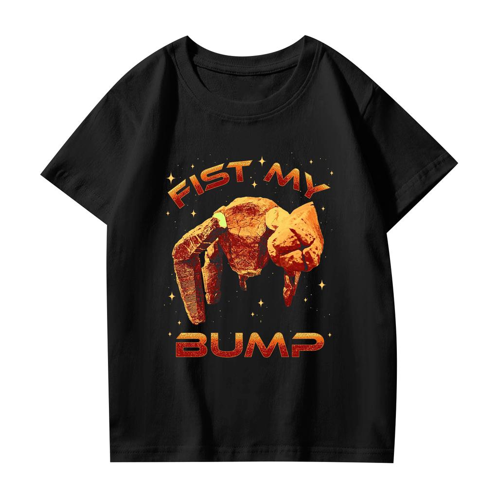 Fashionable Round Neck Short Sleeve Work Clothes Printed Tops For KID Summer Tops