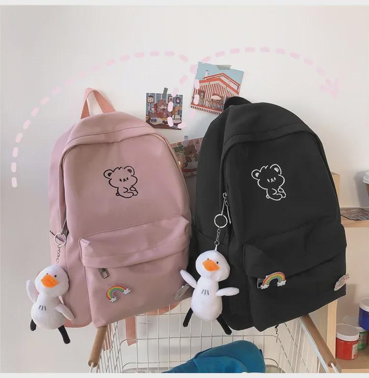Trendy 2023 Junior High School Girl's Backpack - Simple and Stylish, Perfect for Middle Schoolers