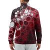 Men's Loose Casual 1/4 Zip Sweatshirt Fashion Printed Long Sleeve Top With Pockets