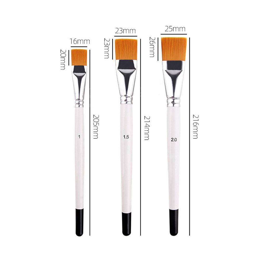 3 teile/satz Ölgemälde Pinsel Großen Flachen Kopf 3 farbe Kurze Stange Set Nylon Haar Malerei Aquarell Pinsel Student Acryl kunst Supplie
