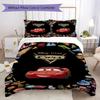 Lightning McQueen Cartoon Prints bedding, duvet cover and pillowcases, birthday gift (1 duvet cover + 2 pillowcases, pillow insert not included)JM008