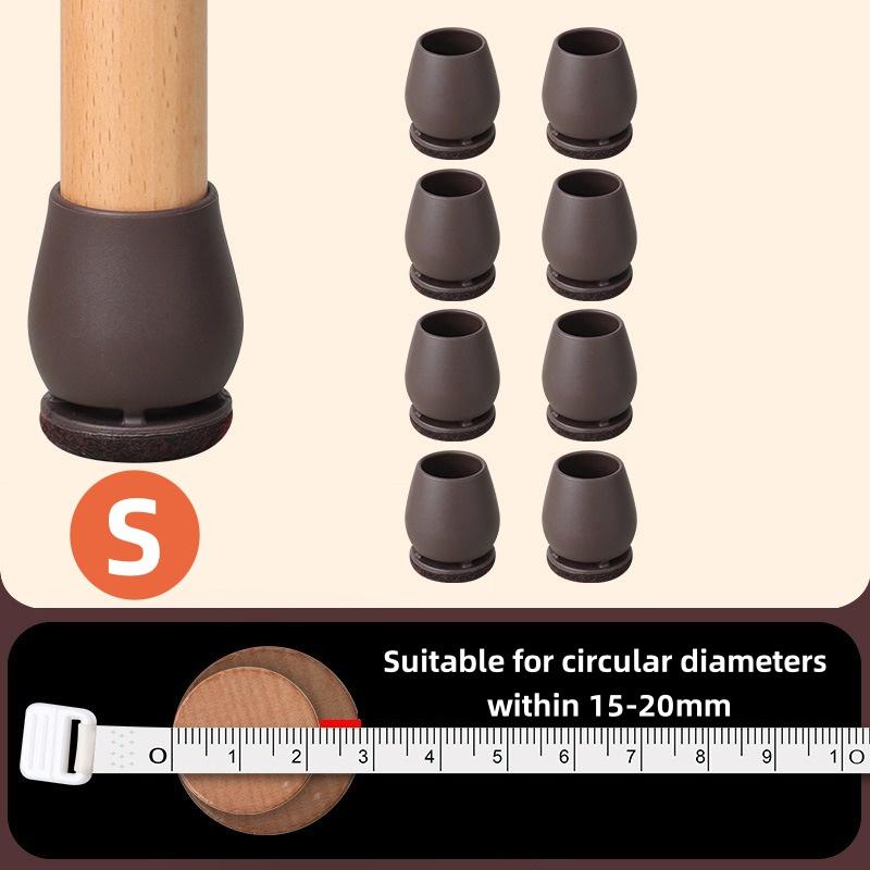 

8/16PCS Chair Leg Protector TPE Diagonal Leg Table and Chair Floor Protection with Felt Furniture Leg Cover Furniture Sliders 8pcs