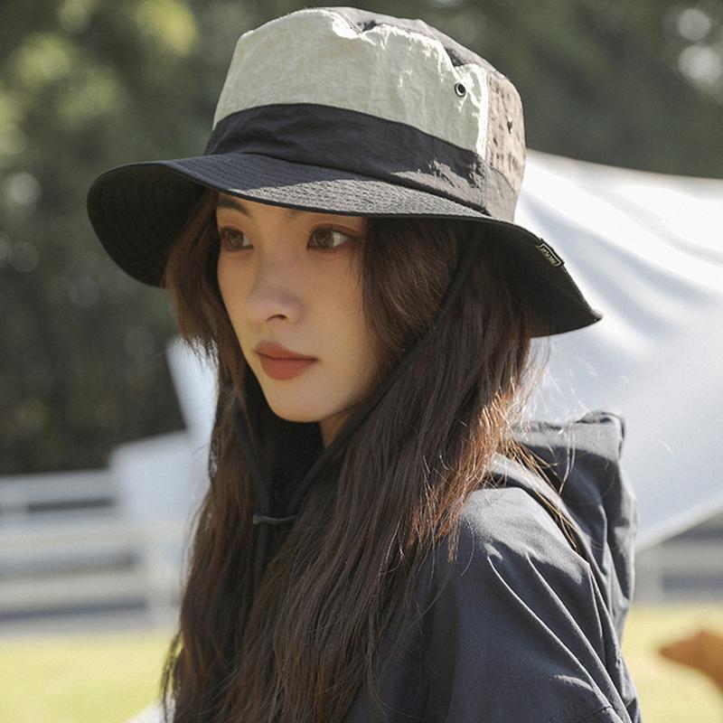 

Summer Women Bucket Hat Fishing Outdoor Sunshade Wide Brim Fisherman Hats For Men Quick Dry Riding Hiking Sunscreen Cap 52-58cm чорний