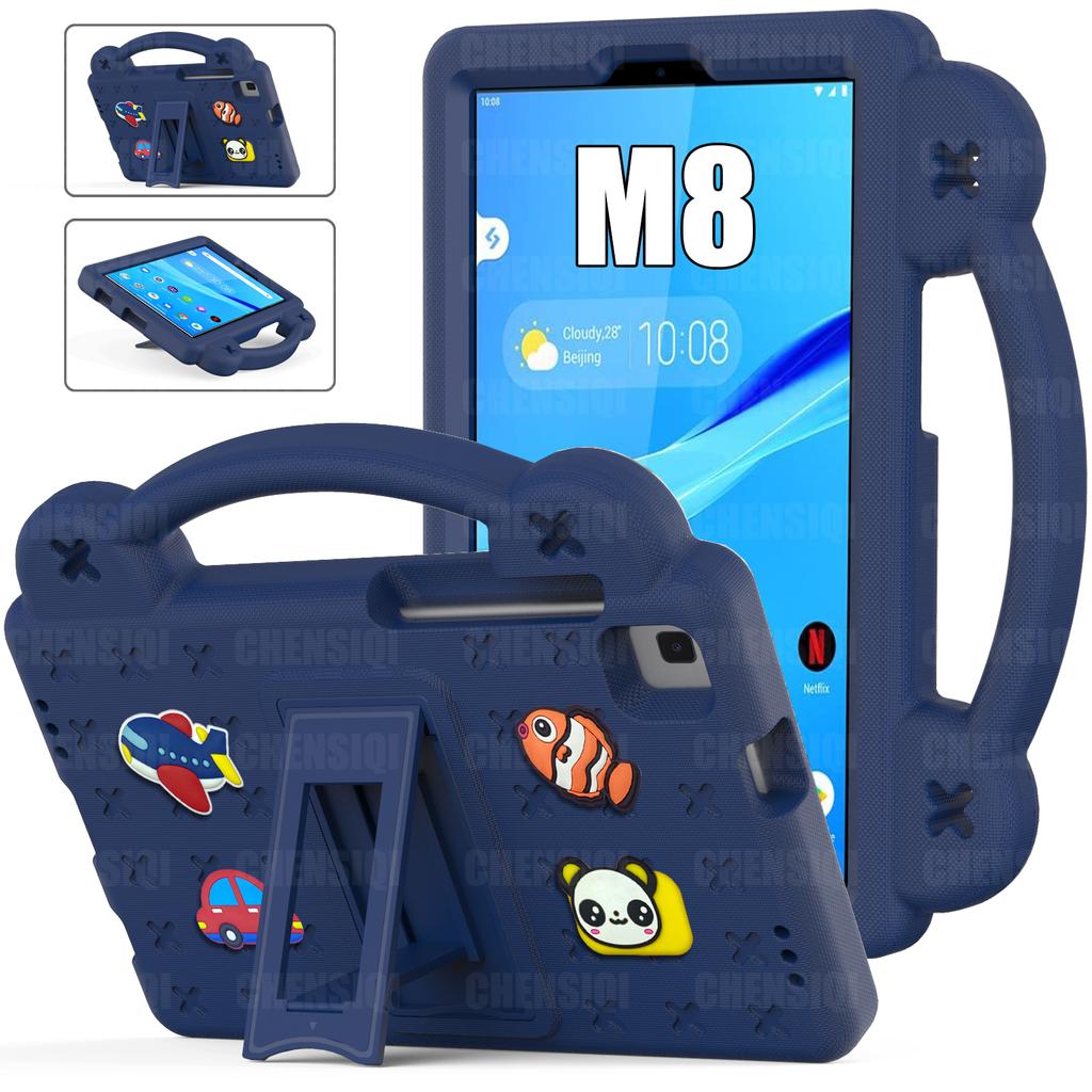 Kinderhülle Für Lenovo Tab M8 (4. Gen) 8 Zoll TB300FU Tab M8 (3. Gen) TB-8506F Tab M8 HD TB-8505F Stoßfeste Hülle mit Griff und Ständer