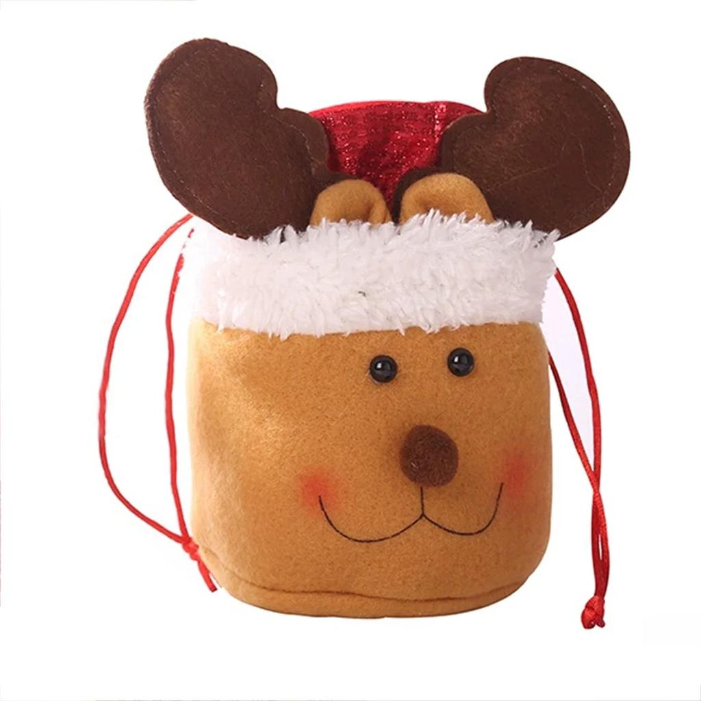 1pc-Christmas Decorations Candy Bags Gift Bags Old Snowman Elk Apple Bags Christmas Tree Decorations