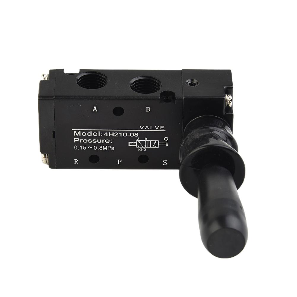 Hand Pull Lever Valve Pneumatic Air Valve 4H210-08 5 Port 2 Position 1/4In PT Control Five Way Manual Valve Tool Part