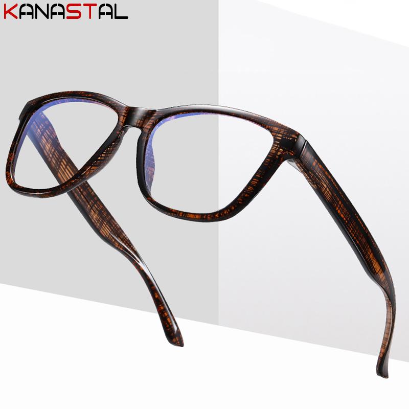 Damen Blaulichtfilterbrille Gestell Herren Anti-Ermüdungsgläser Computer Kunststoffbrille Rezept Myopie Lesebrille