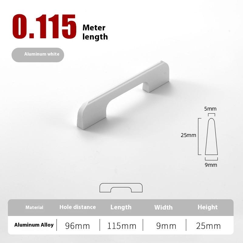 Solid Black Lengthening One Meter Cabinet Long Handle Modern Simple Lengthening Cabinet Door Handle