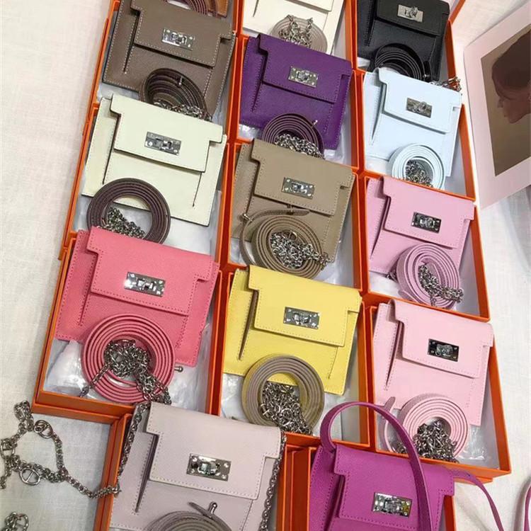 Women's short palm pattern cowhide shoulder crossbody simple new change bag fanny pack wallet card bag integrated bag