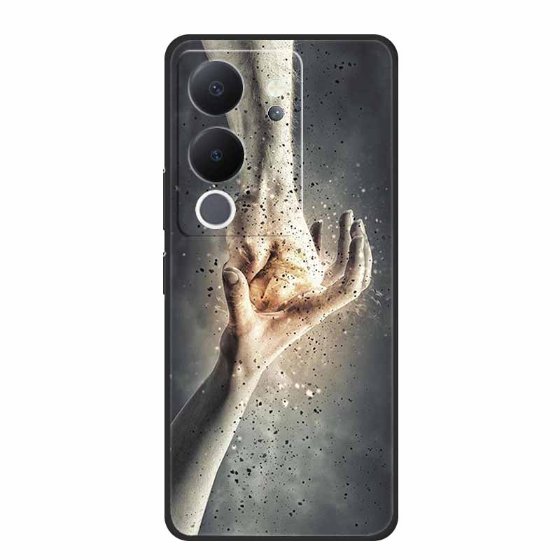 6.67" For Vivo V30 Lite Case Black Silicone Soft Phone Cases For Vivo V30 Lite Back Cover Case V 30 Lite Funda Coque Shell Capas