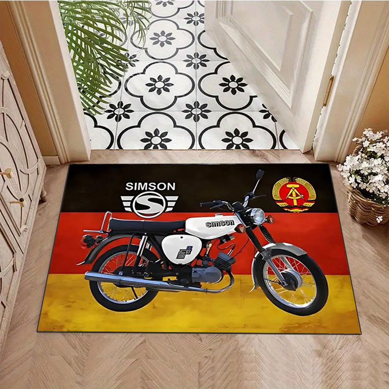 Tappeto per Moto d'Epoca Simson, adatto per soggiorno, camera da letto, sala giochi, studio e decorazione della casa.