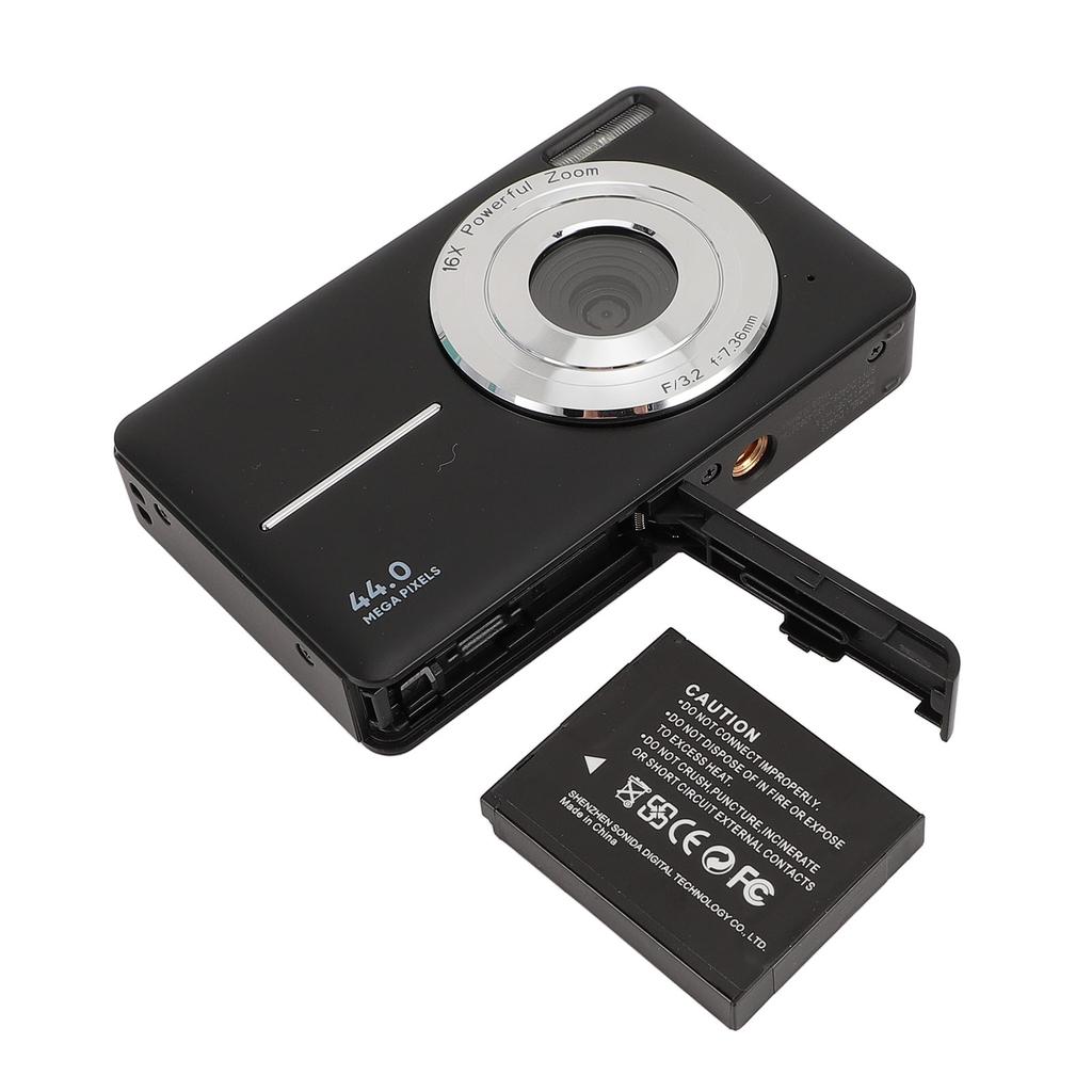 Digital Camera 44MP 1080P FHD 16X Zoom 2.4 Inch Color Screen Compact Small Camera for Kids Teens Beginners