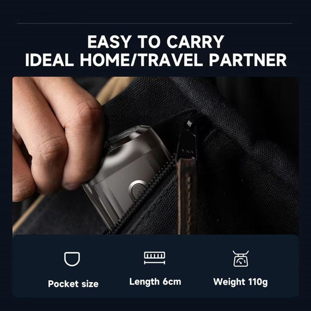 USB Rechargeable Magnetic Rotary Razor Double Head Men's Beard Trimmer  Daily Use