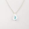 Pear Sky Blue Topaz Gemstone 925 Sterling Silver Jewelry CZ Minimalist Pendant CZP-7-3