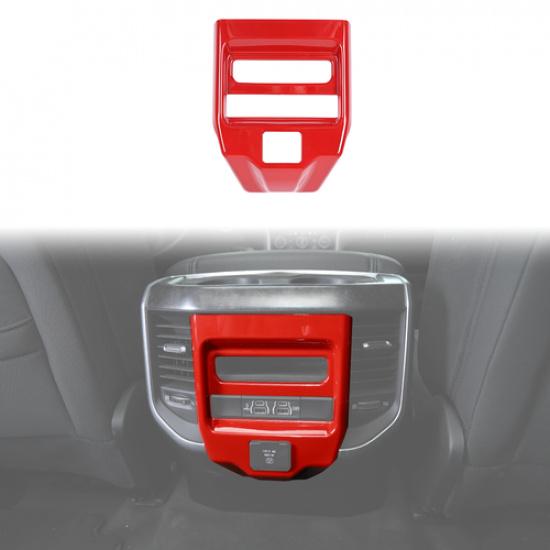 

Inner Rear Air Vent Outlet Control Panel Cover Trim for Dodge Ram 1500 2018+ Red