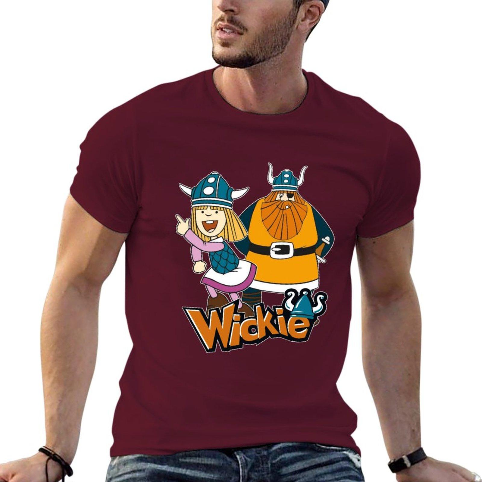 

New Vicky the Viking is a fun series for kids from the 70 s, beautiful retro cartoon characters Vicky and Chief Halvar T-Shirt L
