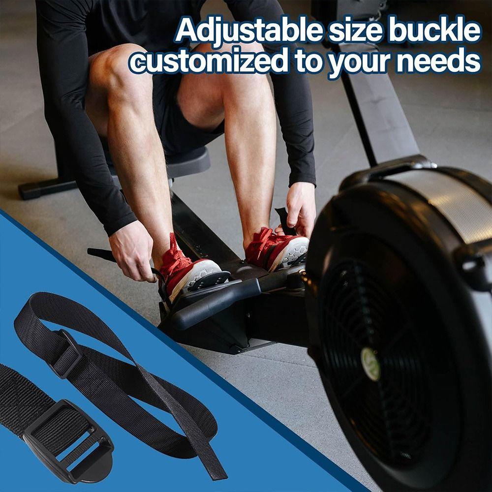 2pcs Quick Release Rowing Machine Feet Straps Reinforced Rowing Workout Band Gym