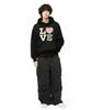 Mimdeowodeulobeu Double Knee Parachute Cargo Pants_Black