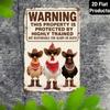 \Chicken Coop Warning Sign Rustic Metal Plate Vintage Farmhouse Decor for Indoor Outdoor Wall Art\