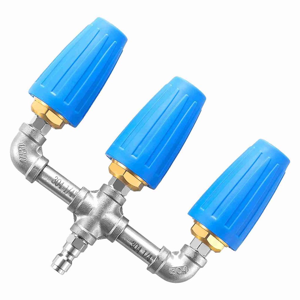 3 in 1 Turbo Nozzle 2.0 Orifice 4000 PSI 360 Degree Rotating Pressure Washer Turbo Nozzle with 1 4 Inch Quick Connector