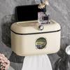 Cream Color Paper Towel Box Plastic Napkin Box Multifunctional Toilet Tissue Box  Bathroom
