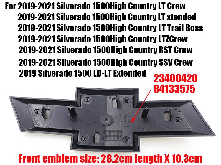 1pcs 3D ABS Car Front grill logo Rear Bumper tail door trunk sticker Emblem sticker styling Accessories For Chevrolet SILVERADO