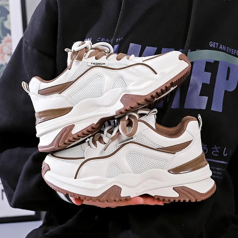 Platform Womens Vulcanized Shoes Breathable Women Sneakers Lace-up Ladies Casual Shoes Classic Chunky Women Shoes Tenis De Mujer