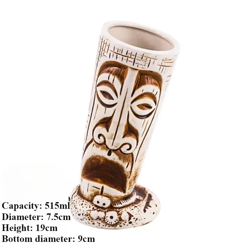 Hawaii Påskön Tiki Muggar Kreativ Porslin Öl Vin Mugg Öl Vin Cocktail Party Kopp Barverktyg Keramisk Tiki Mugg