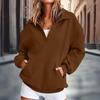 Women's Long Sleeve Color Casual Sweatshirt Top for Everyday Wear