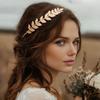 Women Headband Sparkling Leaf Design Golden Headband Dress Up Girl Hair Hoop Lightweight Festive Hair Accessory