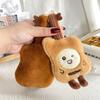 Cute Violin Shaped Plush Stuffed Toy With Keychain Clip Music Lover Gift For Friend Bag Decoration Soft Texture Present