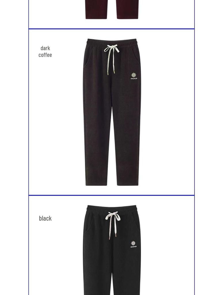 Women's Ultra-Thick Velvet-Lined Winter Casual Pants – Plus Size, Fashionable European Style