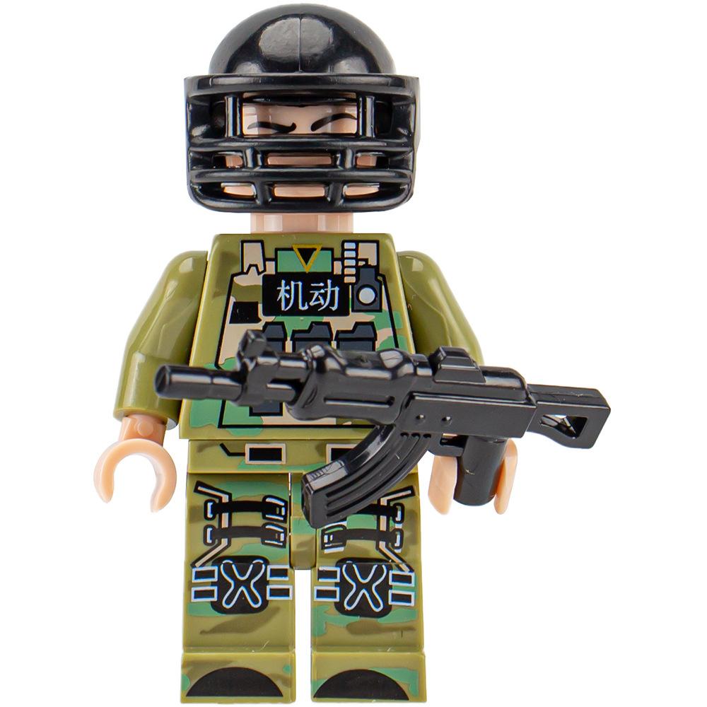 Ninja Warrior Superhero Doll With Weapon Single Building Block Assembly Toy